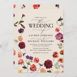 Herbst Summer Garden Burnt Orange Blume Hochzeit Einladung