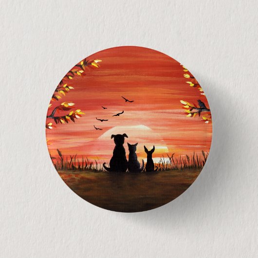 Herbst Sunset Button (Vorderseite)