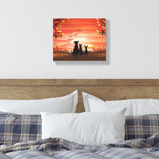 Herbst Sunset Leinwanddruck (Insitu (Schlafzimmer))
