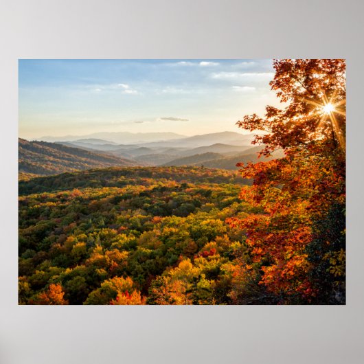 Herbst Sunset | North Carolina Poster (Vorne)