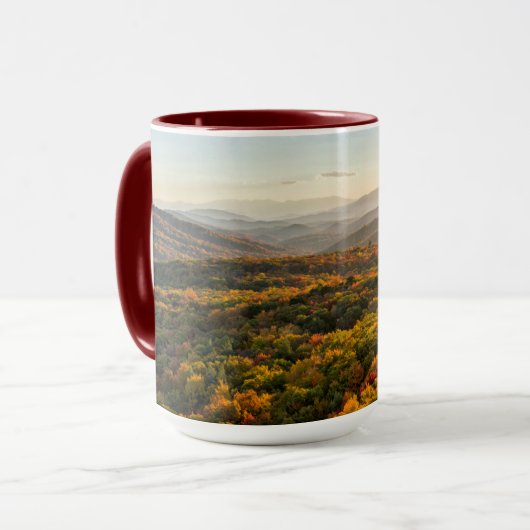 Herbst Sunset | North Carolina Tasse (Vorderseite Links)