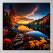 Herbst Sunset Poster (Vorne)