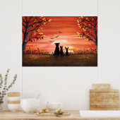 Herbst Sunset Poster (Küche)