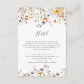 Herbst Sunshine Elegante Wildblume Hotel Begleitkarte (Vorderseite)