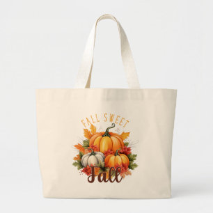 Herbst Süß Herbst - Herbstpumpen & Blätter Jumbo Stoffbeutel