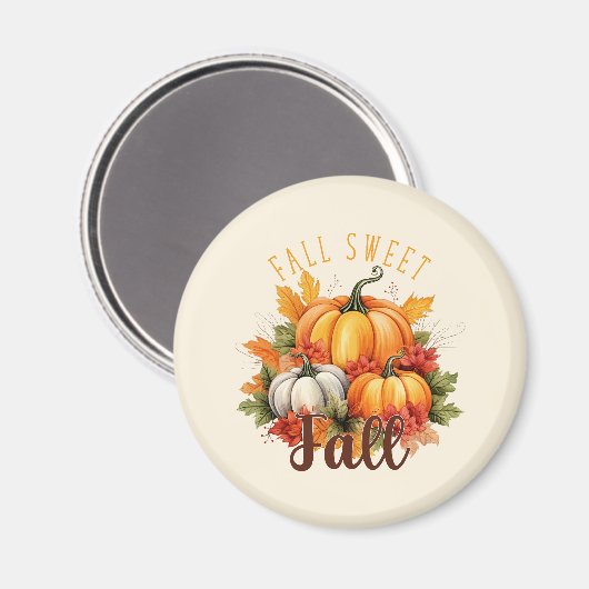 Herbst Süß Herbst - Herbstpumpen & Blätter Magnet (Vorderseite/Rückseite)