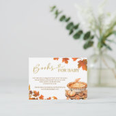 Herbst Süsse Babyduschbücher für Babykarten Begleitkarte (Stehend Vorderseite)