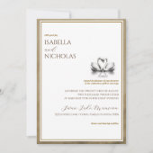 Herbst Swan Lake Wedite Einladung (Vorderseite)