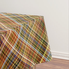 Herbst Sycamore Brown, Green und Blue Kariert Tischdecke