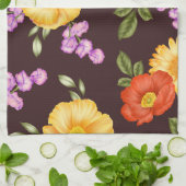 Herbst-Symphonie - Florales Design Geschirrtuch (Gefaltet)