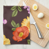 Herbst-Symphonie - Florales Design Geschirrtuch (Viertel Falte)