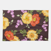 Herbst-Symphonie - Florales Design Geschirrtuch (Horizontal)
