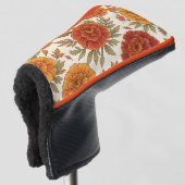 Herbst-Tagetes-Blumenmuster Golf Headcover (3/4 Vorderseite)