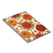 Herbst-Tagetes-Blumenmuster Notizblock (Rechte Seite)