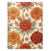 Herbst-Tagetes-Blumenmuster Notizblock (Vorderseite)
