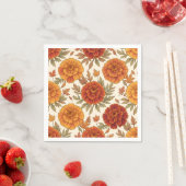 Herbst-Tagetes-Blumenmuster Serviette (Beispiel)