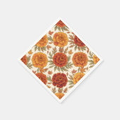 Herbst-Tagetes-Blumenmuster Serviette (Ecke)