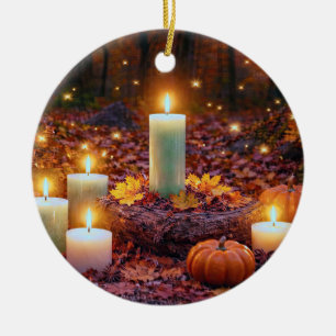 Herbst-Tagundnachtgleiche Mabon Mystische Kerzen Keramik Ornament