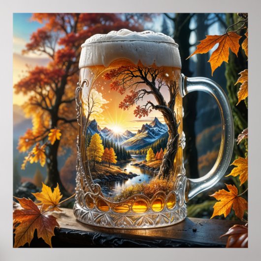 Herbst-Tasse-Poster Poster (Vorne)