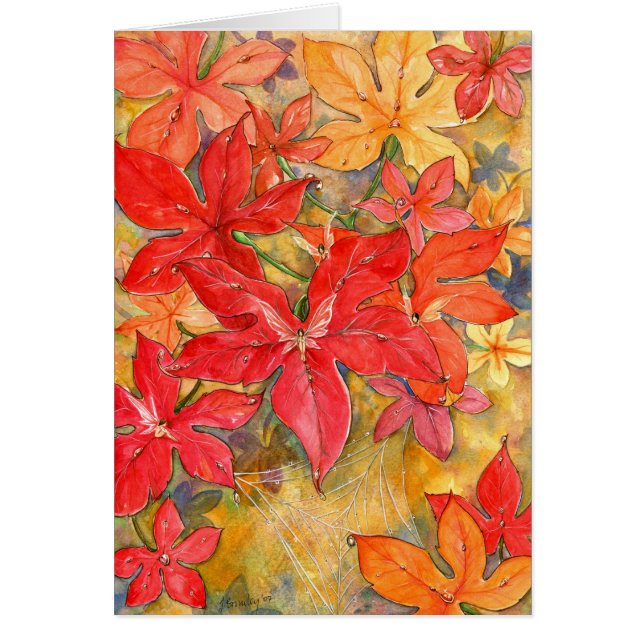 "Herbst-Tau-" Karte (Vorne)