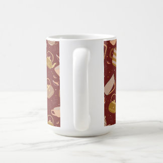 Herbst-Teestunden-Teekanne-Tasse-Blattmuster Kaffeetasse