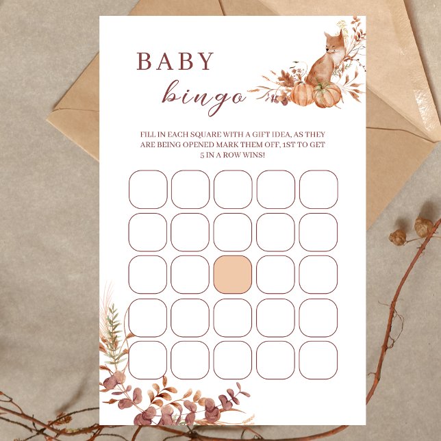 Herbst Terracotta Baby Fox Pumpkin Bingo Game (Von Creator hochgeladen)