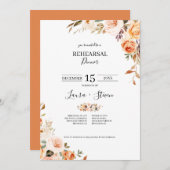 Herbst Terracotta Blume Probe Abendessen (Vorne/Hinten)