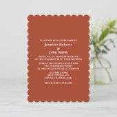 Herbst Terracotta Earth Burnt Orange Wedge Einladung (Stehend Vorderseite)
