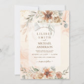 Herbst Terracotta Floral Pampas Grass WEDD (Vorderseite)