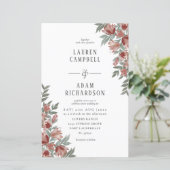 Herbst Terracotta Florenz Einladung (Stehend Vorderseite)