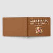 Herbst Terracotta Herbst Rustikale Hochzeit Gästebuch (Voll)
