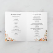 Herbst Terracotta Orange Blume eingewickelt Programm (Innenseite)