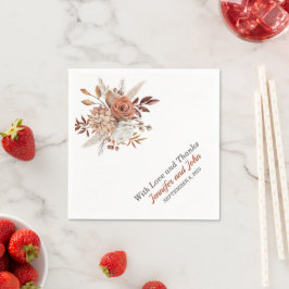 Herbst Terracotta Rustikale Hochzeit Serviette