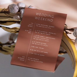 Herbst Terracotta Wochenende Ausflug. Hochzeitsemp Einladung