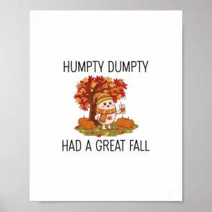Herbst Thanksgiving T-Shirt Humpty Dumpty Lustiges Poster