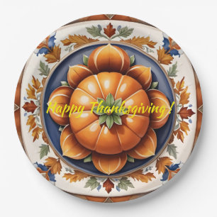Herbst-Thanksgiving Trendy Pumpkin Collection Pappteller