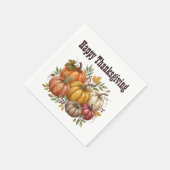 Herbst-Thanksgiving-Wasserfarben-Kürbis Serviette (Ecke)