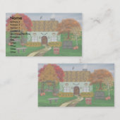 Herbst Thatched Hütten-Geschäfts-Karten Visitenkarte (Vorne/Hinten)