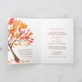 Herbst-Thema-Baum gefaltete Wedding Einladung (Innenseite)