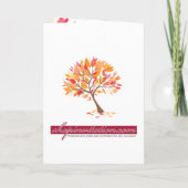 Herbst-Thema-Baum gefaltete Wedding Einladung (Rückseite)