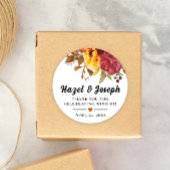 Herbst Thema Dankeschön Sticker