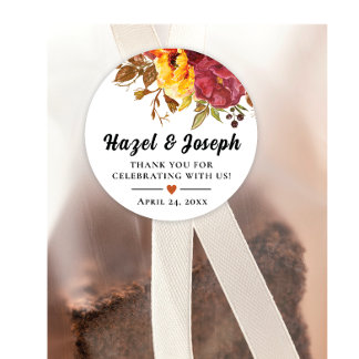 Herbst Thema Dankeschön Sticker