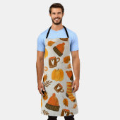 Herbst Thema Nahtloses Muster Tile Schürze (Getragen)