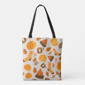 Herbst Thema Nahtloses Muster Tile Tasche (Rückseite)
