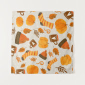 Herbst Thema Nahtloses Muster Tile Wandteppich (Vorderseite (Horizontal))