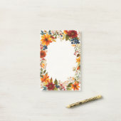 Herbst-Themen-Blumen & Beeren Post-it Klebezettel (Auf Schreibtisch)