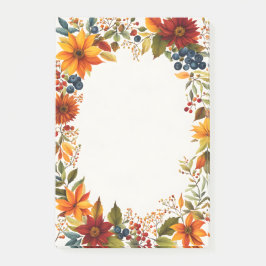 Herbst-Themen-Blumen & Beeren Post-it Klebezettel