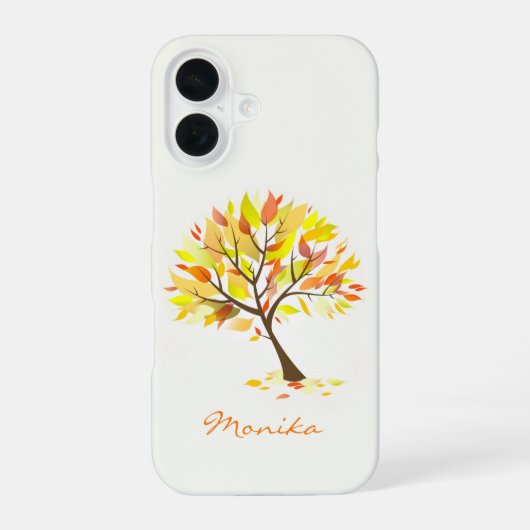 Herbst-Themenbaum iPhone 16 Hülle (Rückseite)