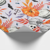 Herbst-Totenköpfe & Kürbis-Geschenkpapier Geschenkpapier