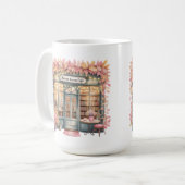 Herbst-Traum Café-Tasse — Gemütliche Blumenbuchhan Kaffeetasse (Vorderseite Links)